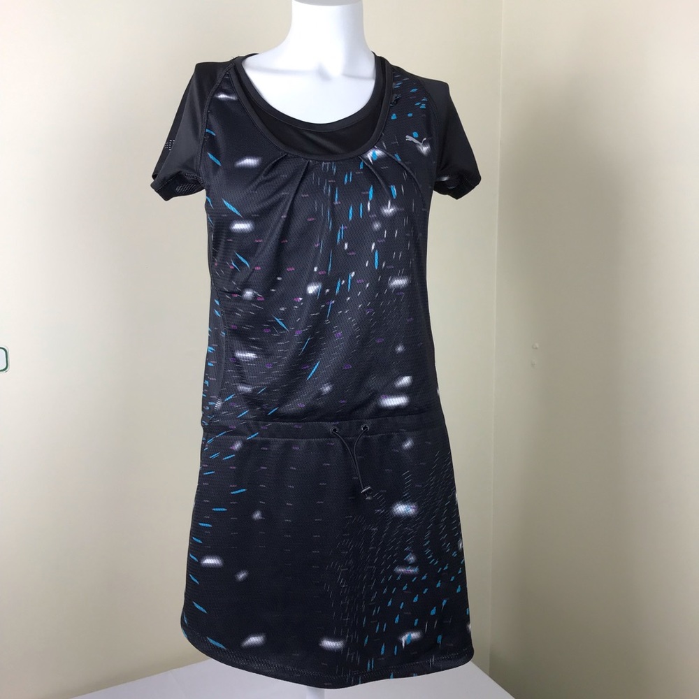 Puma Black Space Print Running Dress Tunic